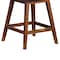 Armen Living Basila Swivel Counter Stool in Brown Oak Wood Finish with Beige Fabric 840254332171 - alternate 7